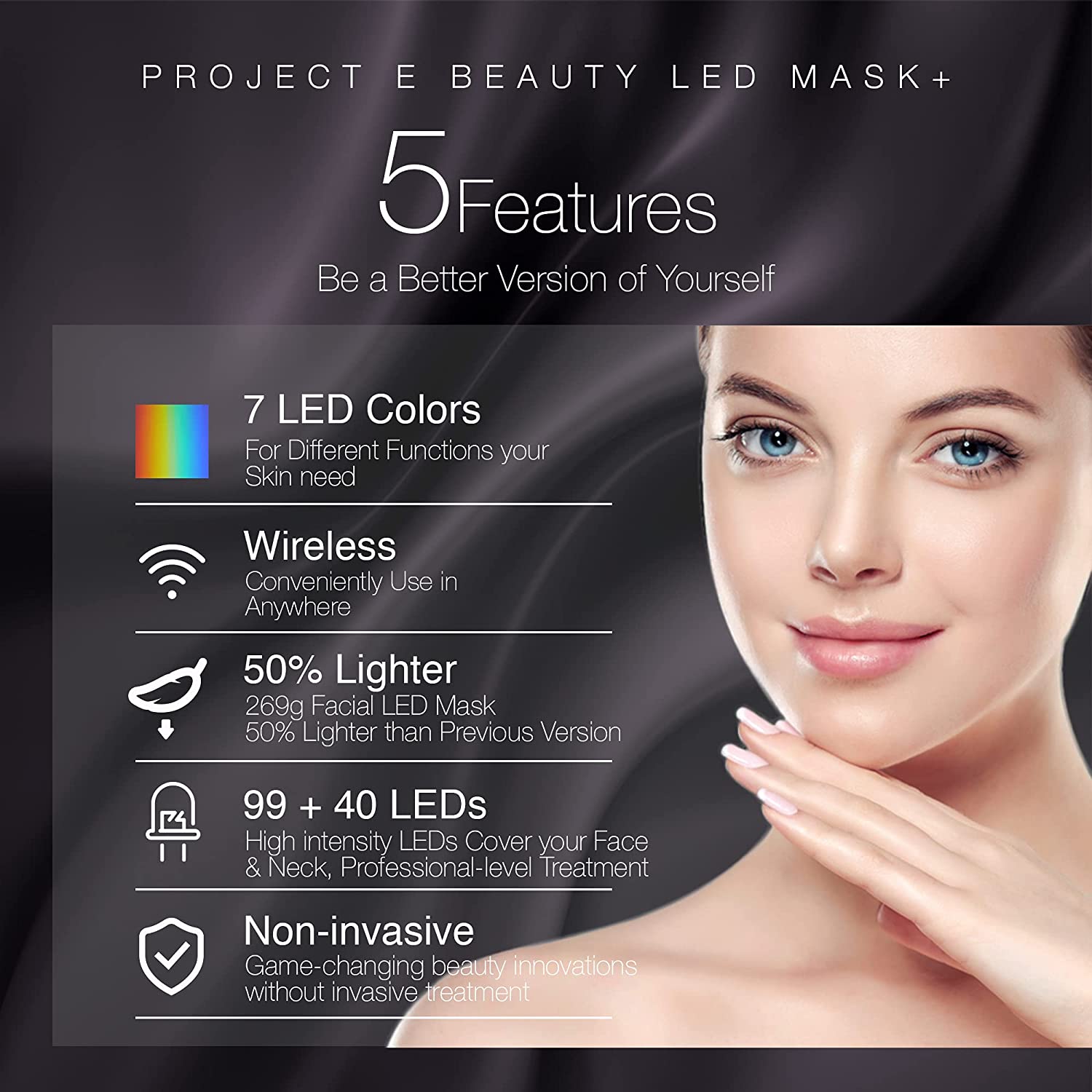 Project E Beauty LED Light Therapy Face & Neck Mask – Akromerc Trading